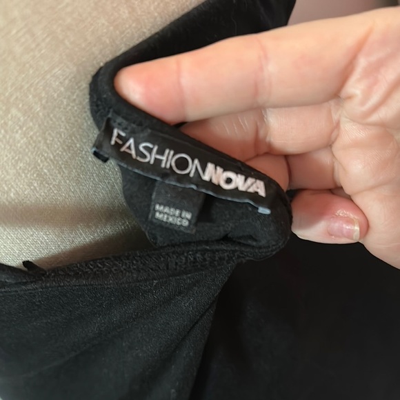 Black Strappy Women's Dress - Picture 3 of 3